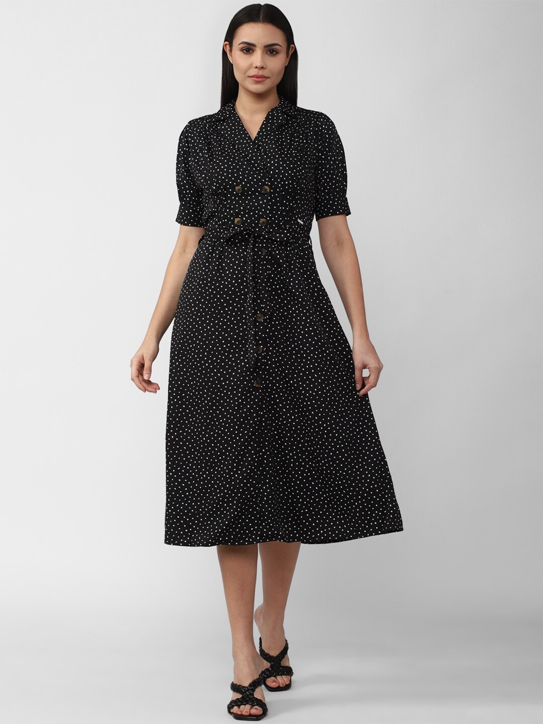 

Van Heusen Woman Black Shirt Midi Dress