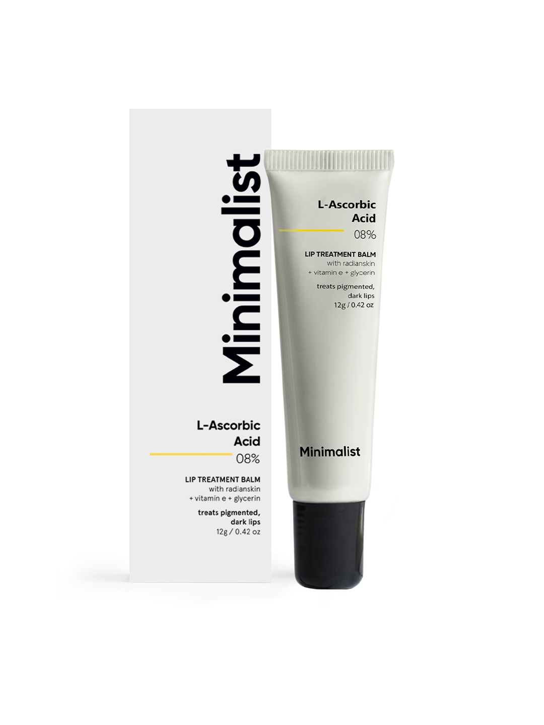 

Minimalist 8% L-Ascorbic Acid Lip Treatment Balm with Vitamin E 12gm, White