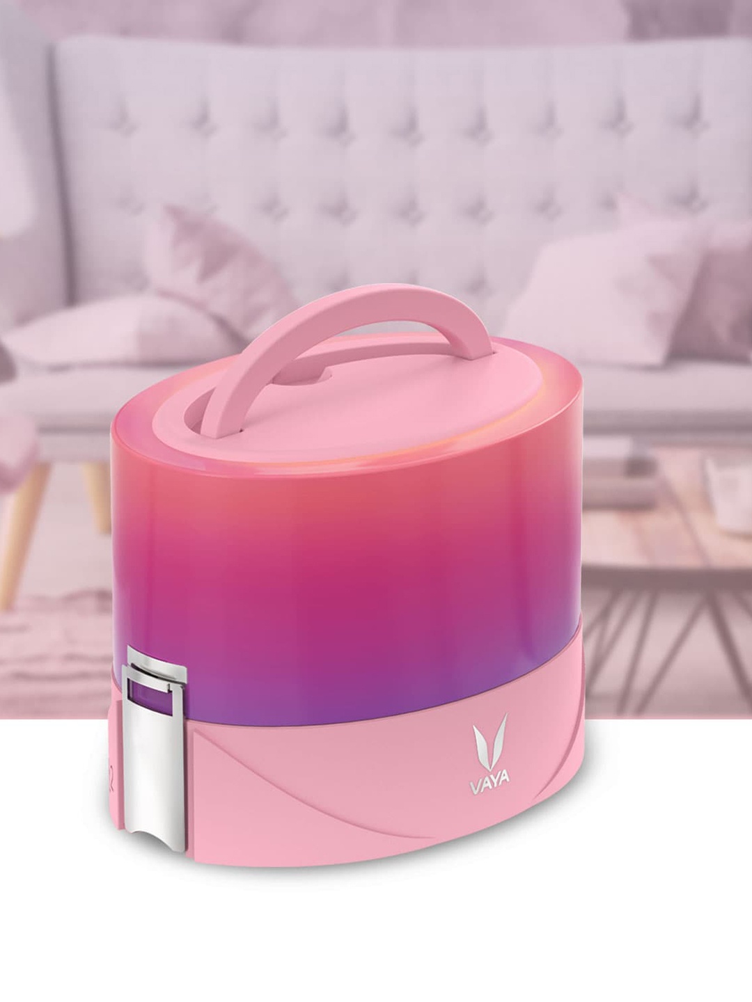 

Vaya Tyffyn Lyte Kids Pink Solid Lunch Box 600ml