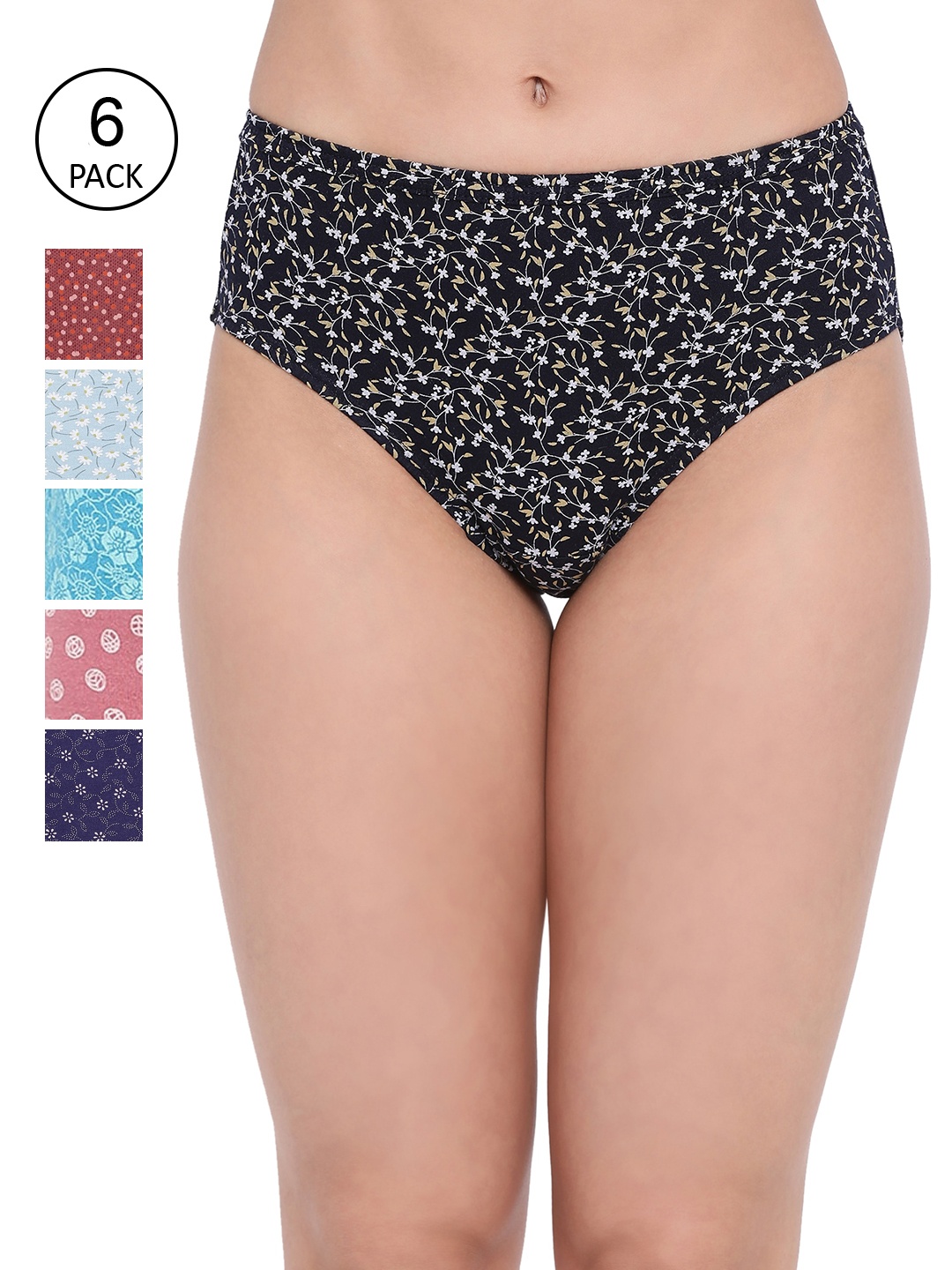 

LYRA Women Pack Of 3 Assorted Pure Cotton Hipster Briefs