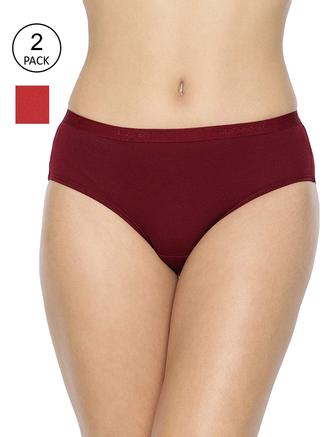 

LYRA Women Pack Of 2 Assorted Solid Cotton Hipster Briefs
