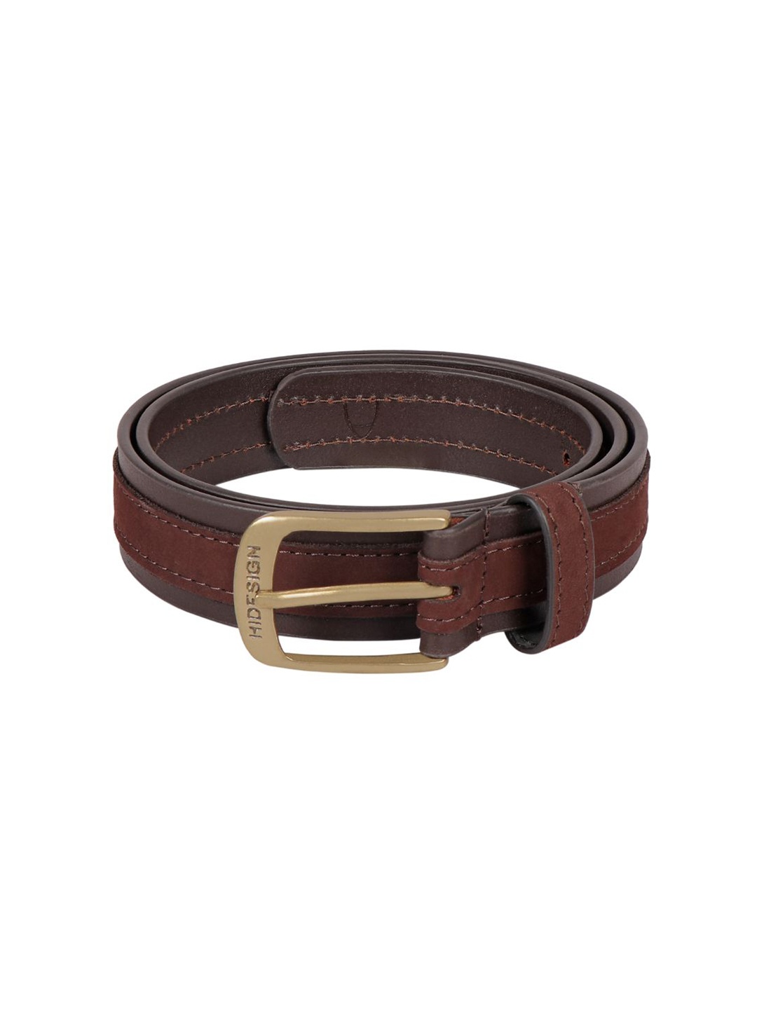 

Hidesign Women Brown Textured Leather Belt