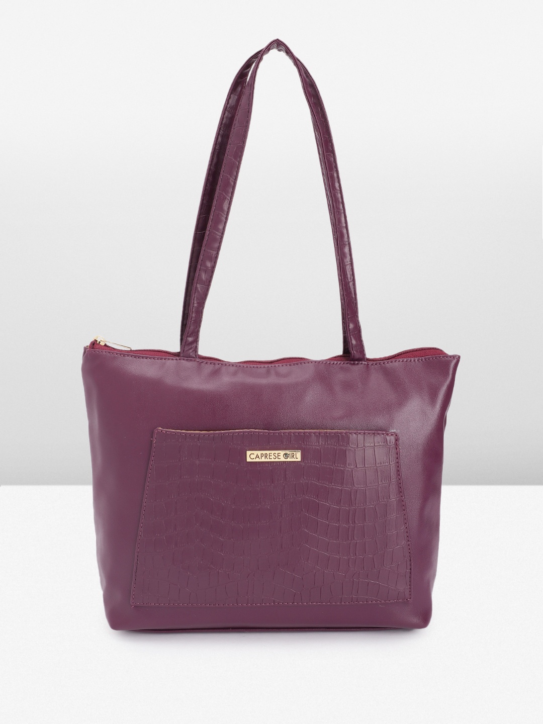 

Caprese Solid Structured Shoulder Bag, Purple