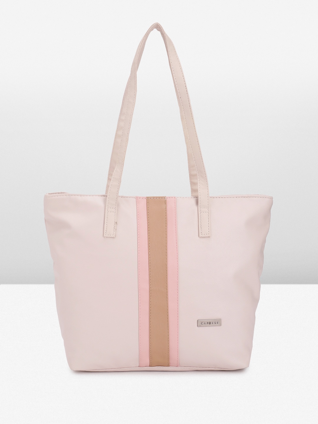 

Caprese Striped Shoulder Bag, Pink