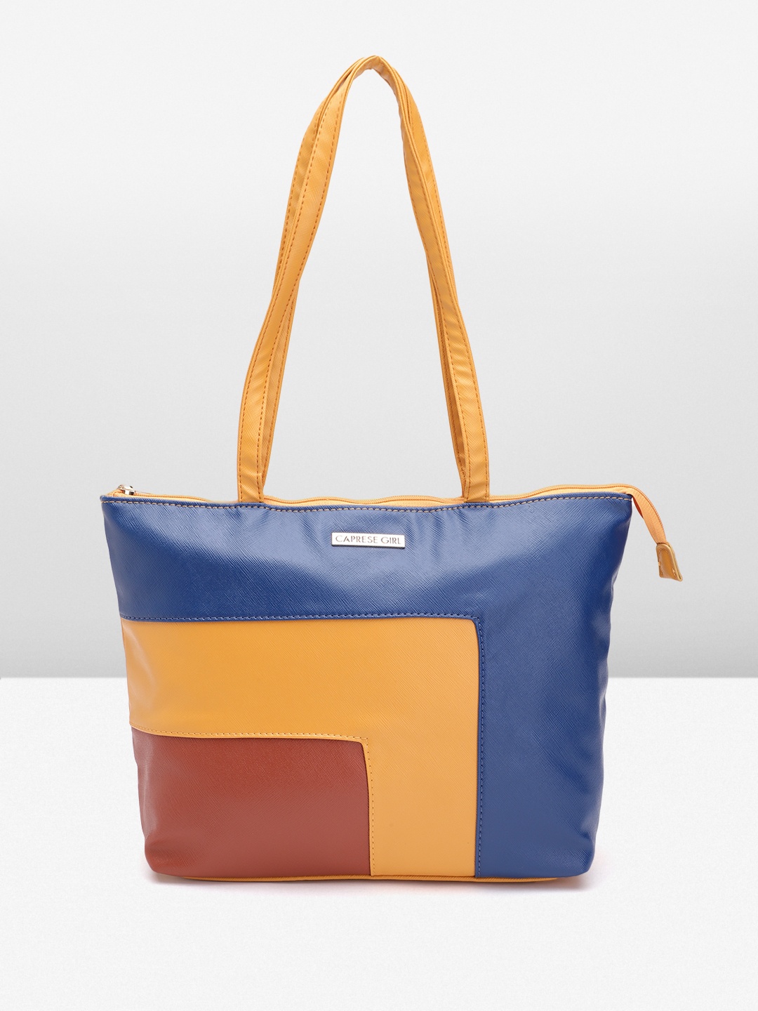 

Caprese Colourblocked Structured Shoulder Bag, Orange