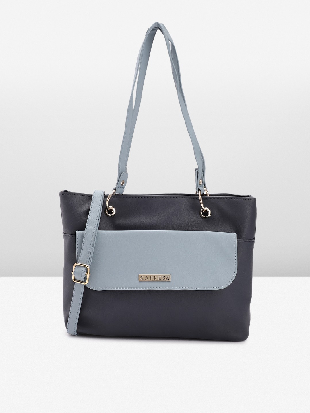 

Caprese Women Colourblocked Shoulder Bag, Navy blue