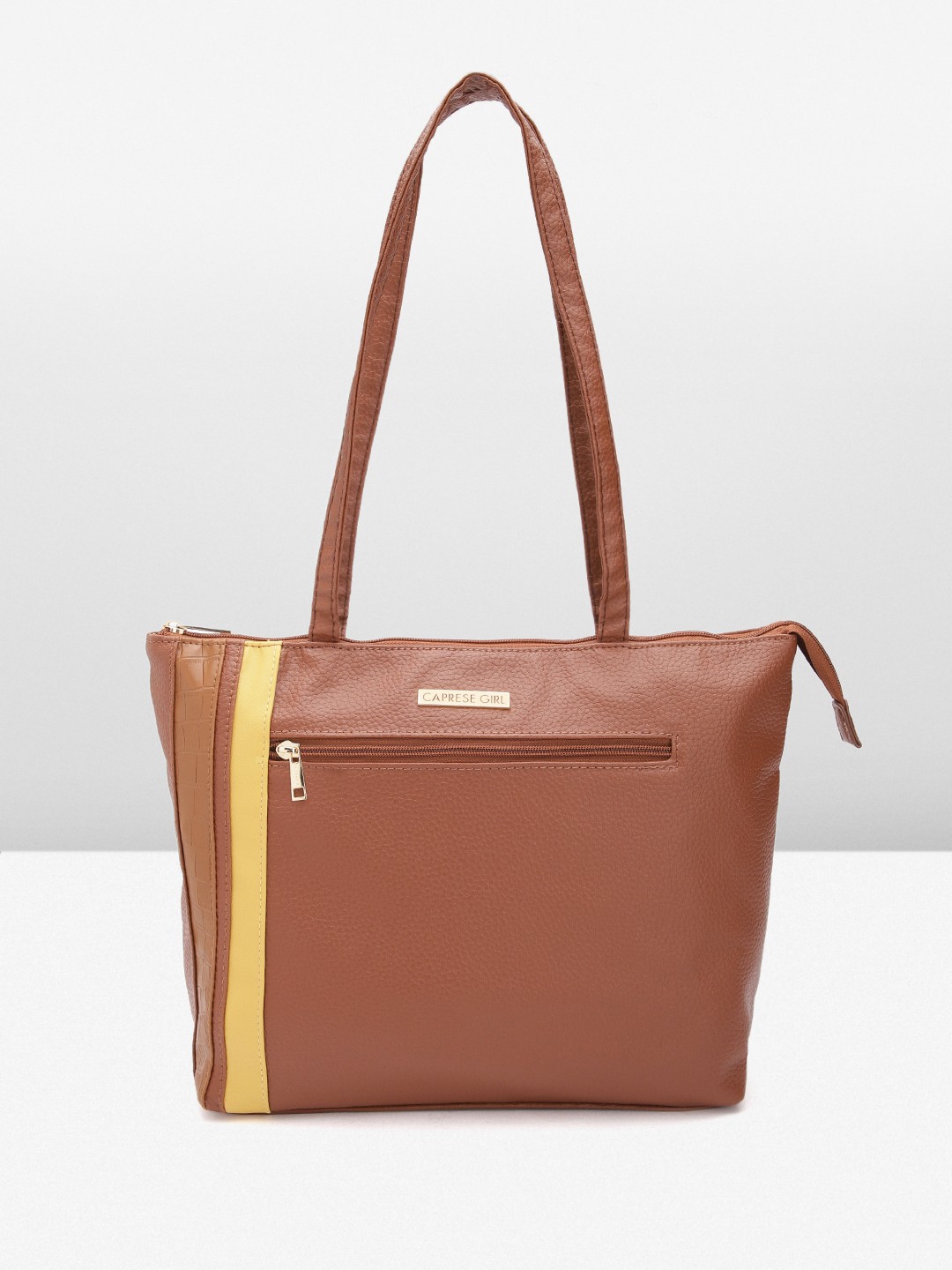 

Caprese Structured Shoulder Bag, Tan