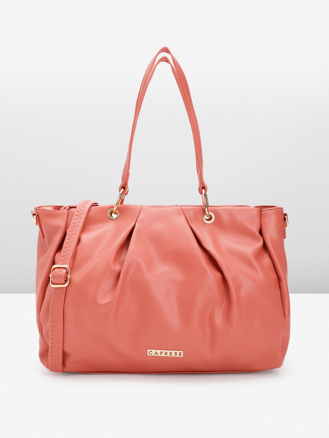 

Caprese Pleated Shoulder Bag, Pink