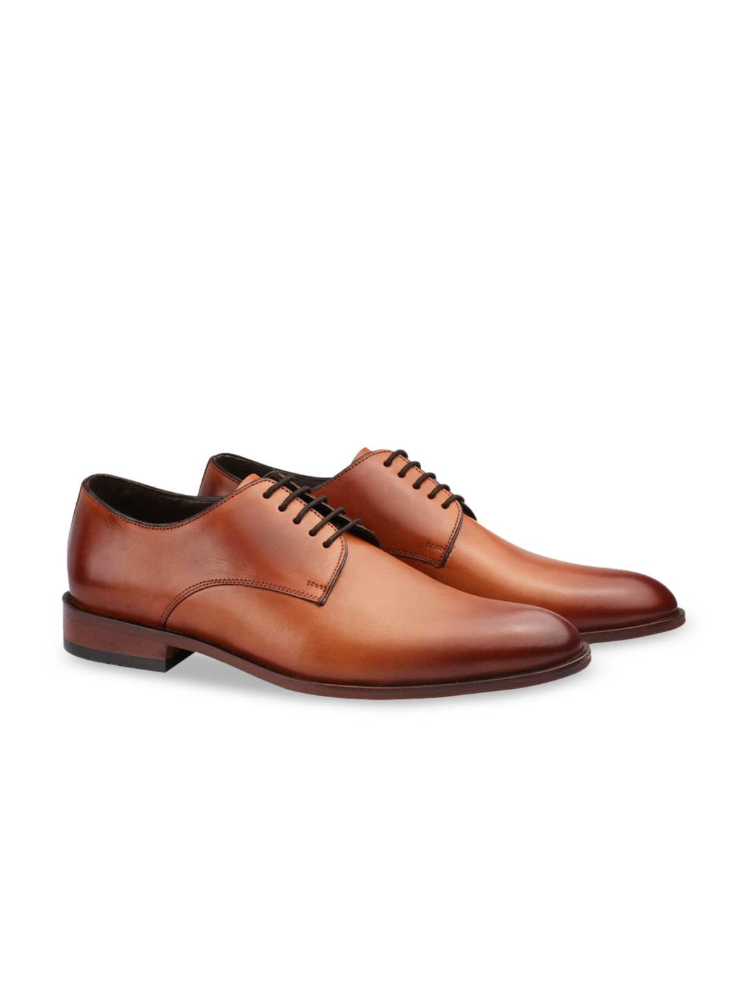 

Harrykson London Men Tan Lightweight Leather Derbys Formal Shoes