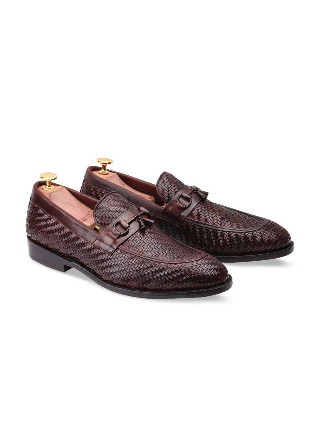 

Harrykson London Men Brown Textured Lightweight Leather Loafers Formal Shoes