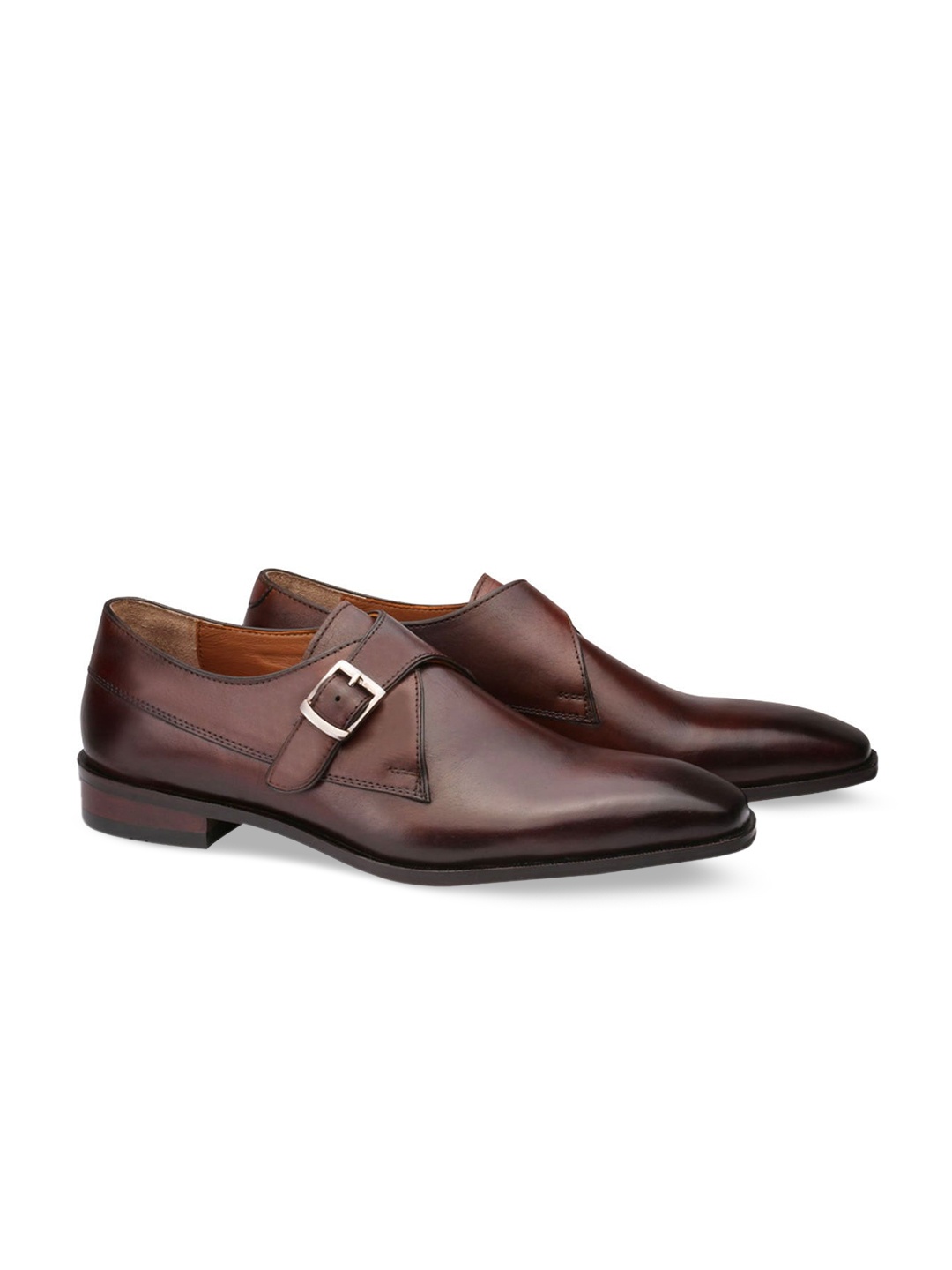 

Harrykson London Men Brown Solid Formal Monk Shoes
