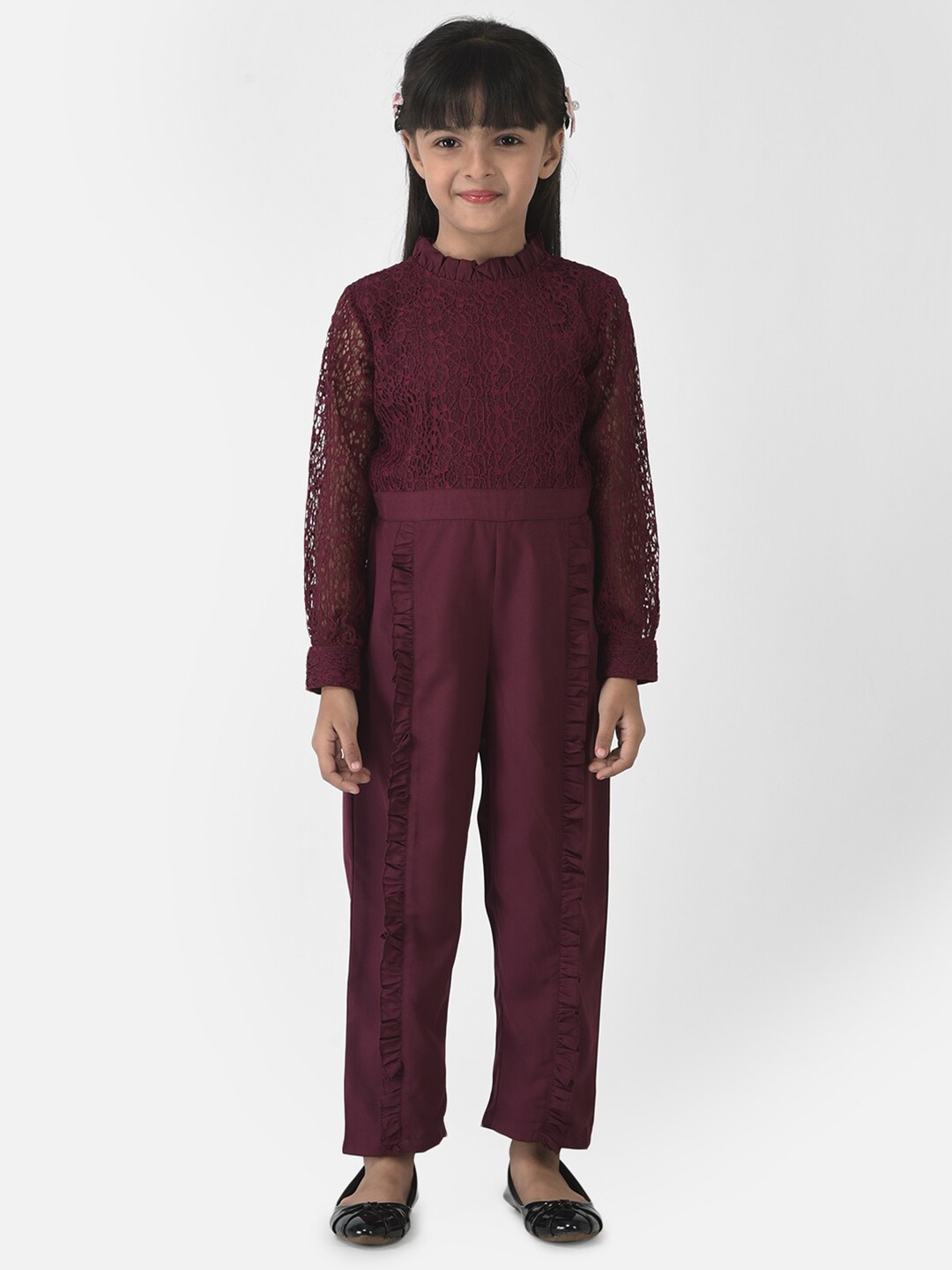 

Eavan Girls Burgundy Basic Jumpsuit