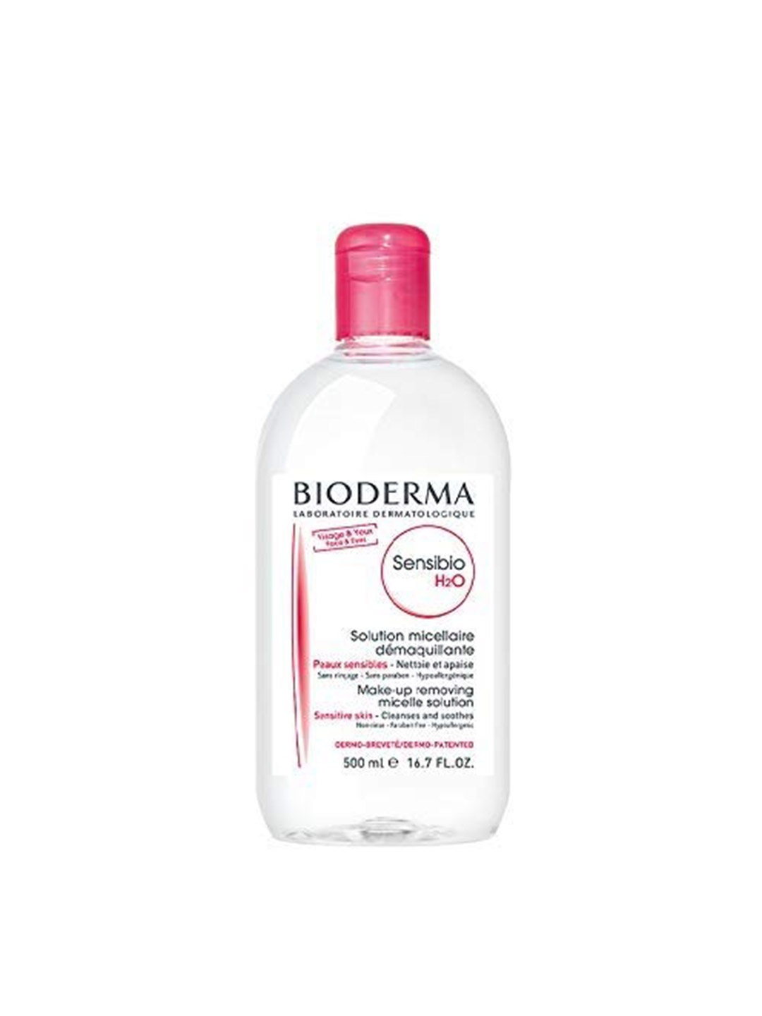 

BIODERMA Sensibio H2O - Makeup Remover & Cleanser 500 ml, White