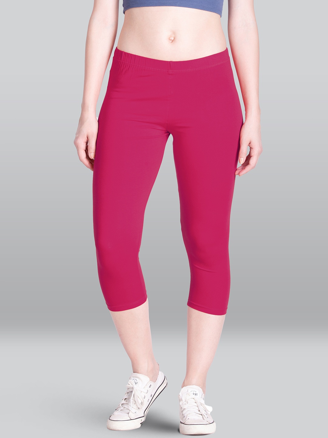 

LYRA Women Pink Solid Pure Cotton Capris