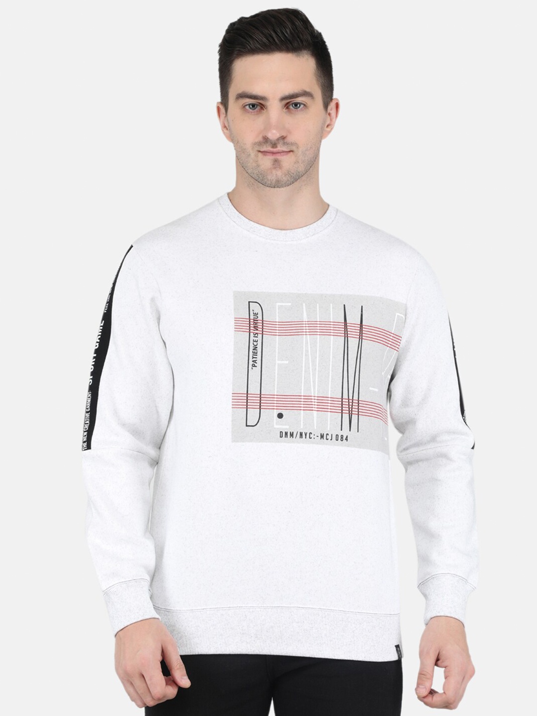 

Monte Carlo Men Off White Printed Sweatshirt