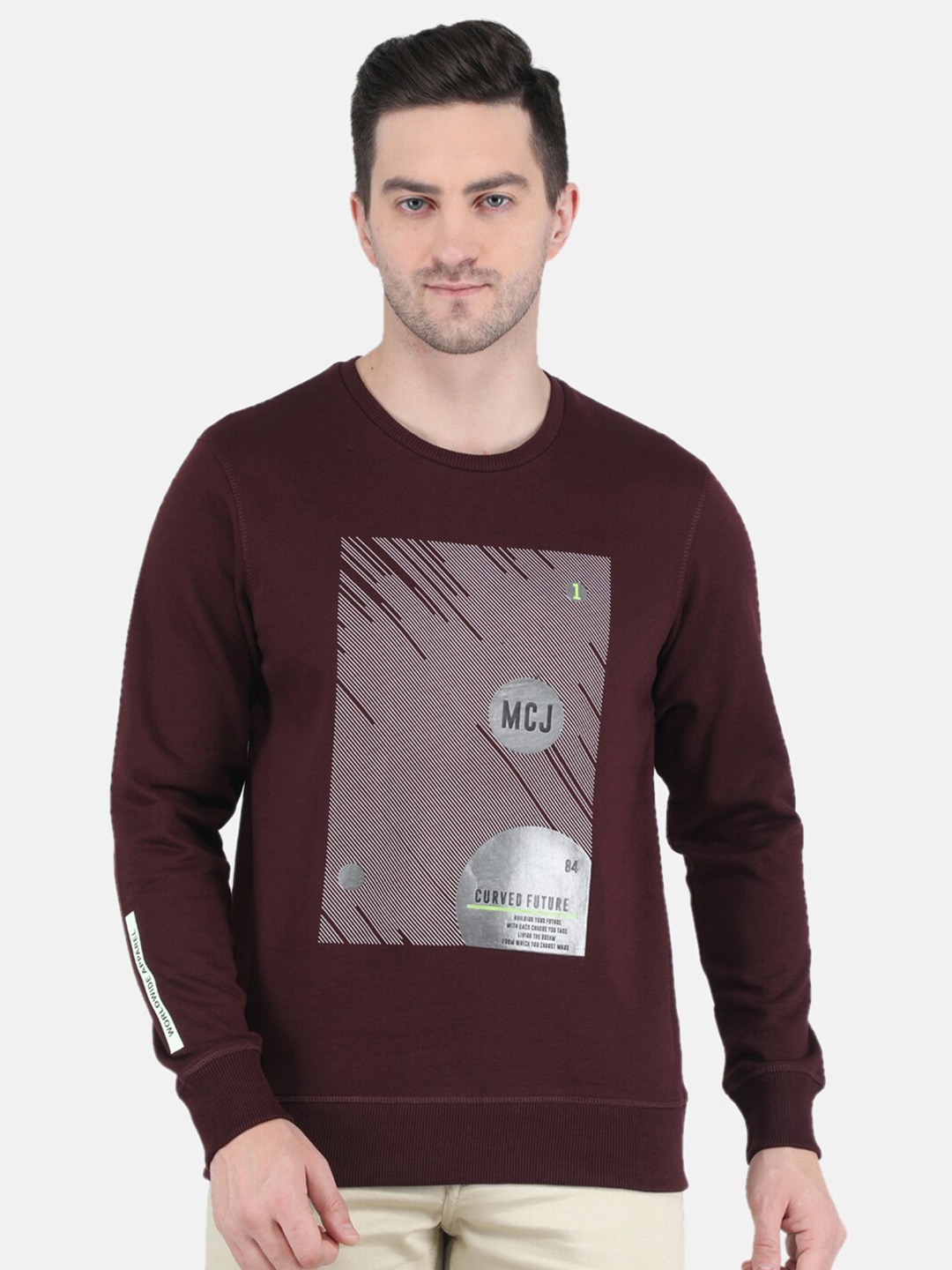 

Monte Carlo Men Maroon Printed Sweatshirt