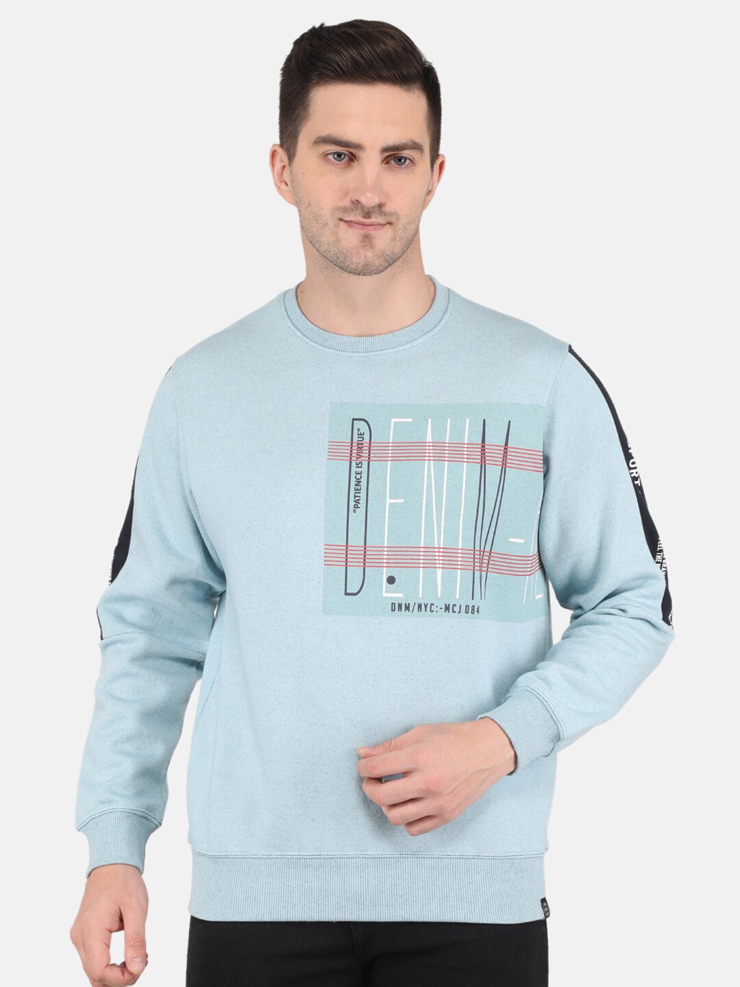 

Monte Carlo Men Blue Printed Sweatshirt