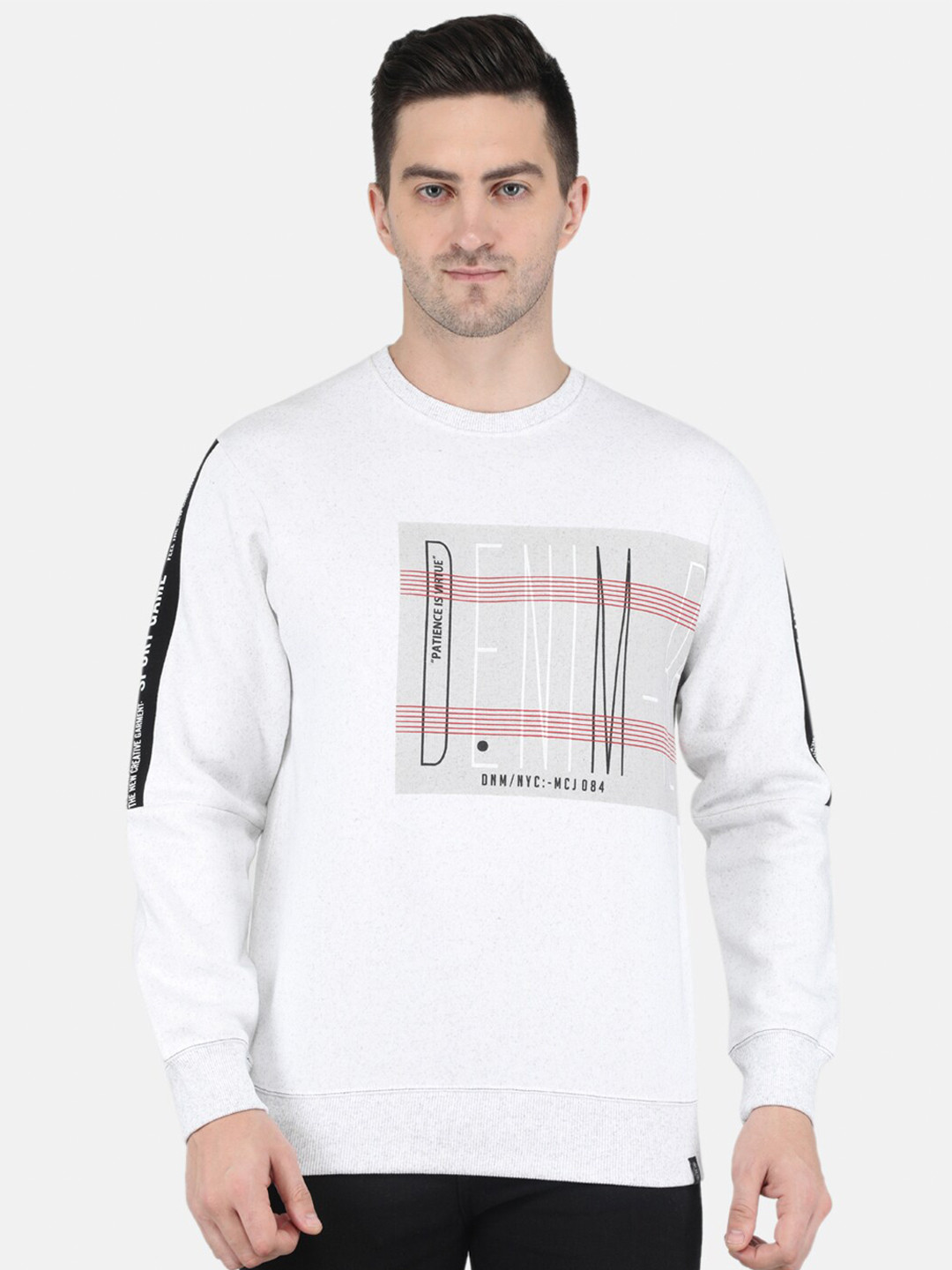 

Monte Carlo Men Off White Printed Sweatshirt