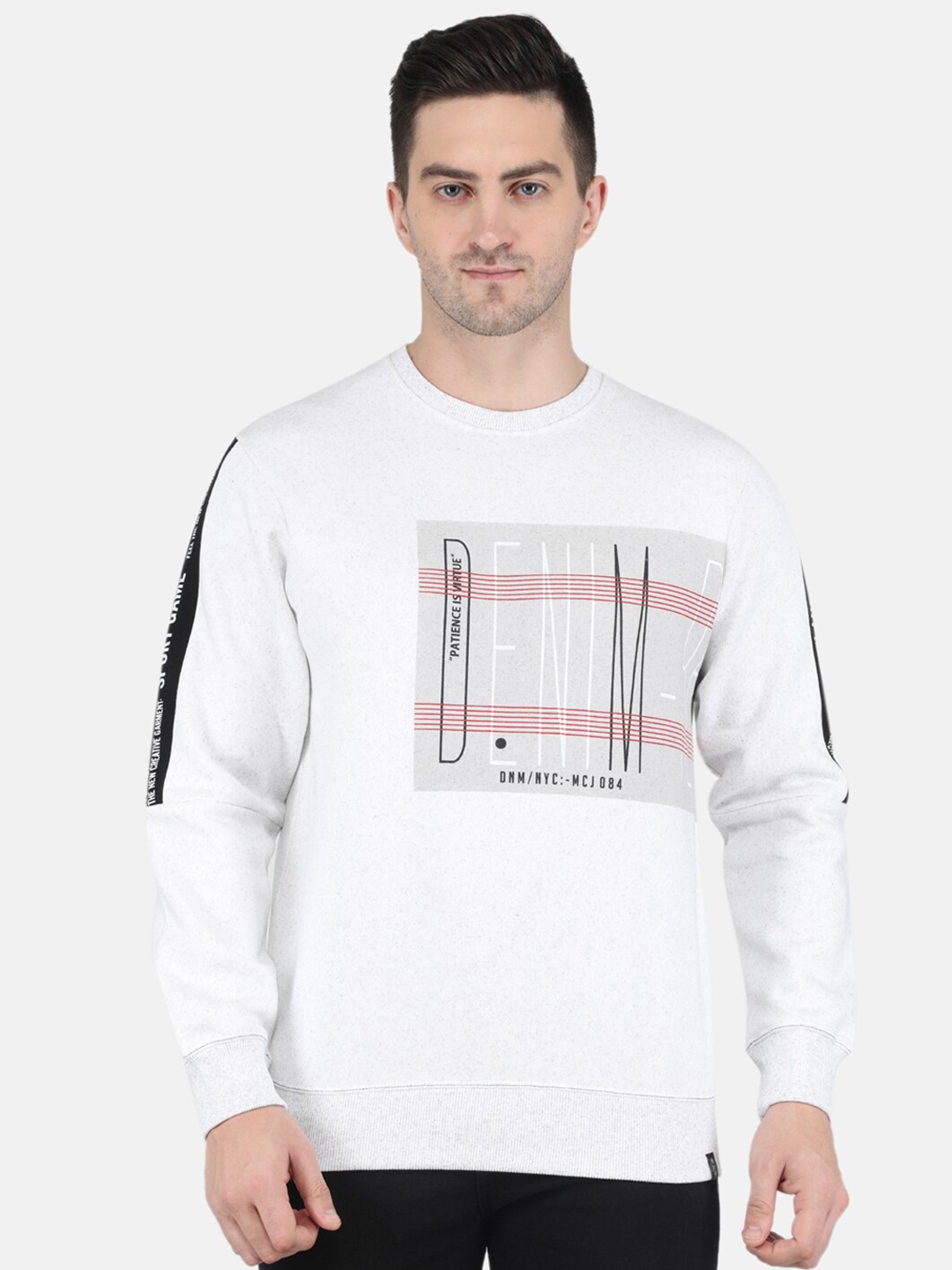 

Monte Carlo Men Off White Printed Sweatshirt