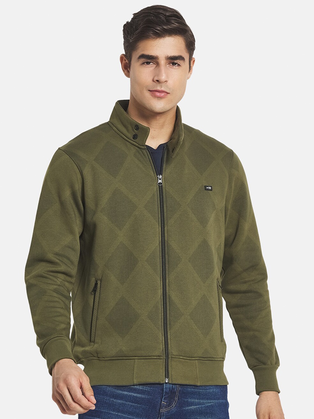 

Monte Carlo Men Green Checked Sweatshirt