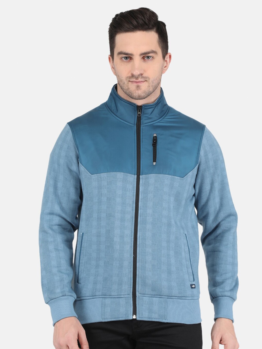 

Monte Carlo Men Blue Colourblocked Sweatshirt
