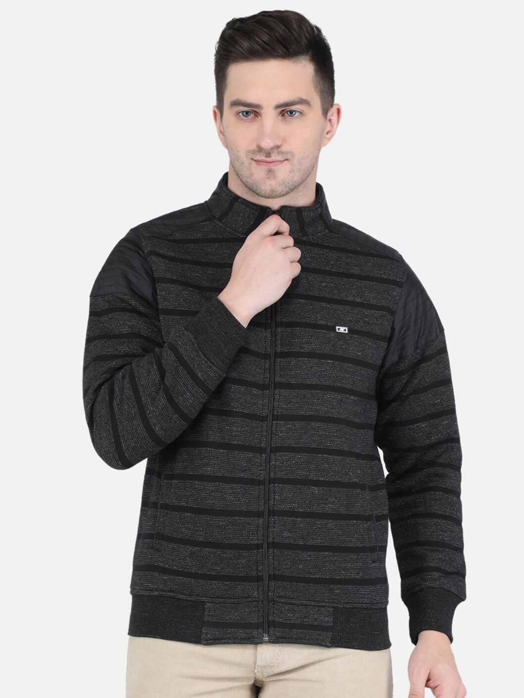 

Monte Carlo Men Black Striped Sweatshirt
