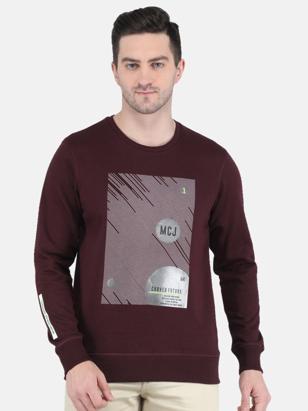 

Monte Carlo Men Maroon Printed Sweatshirt