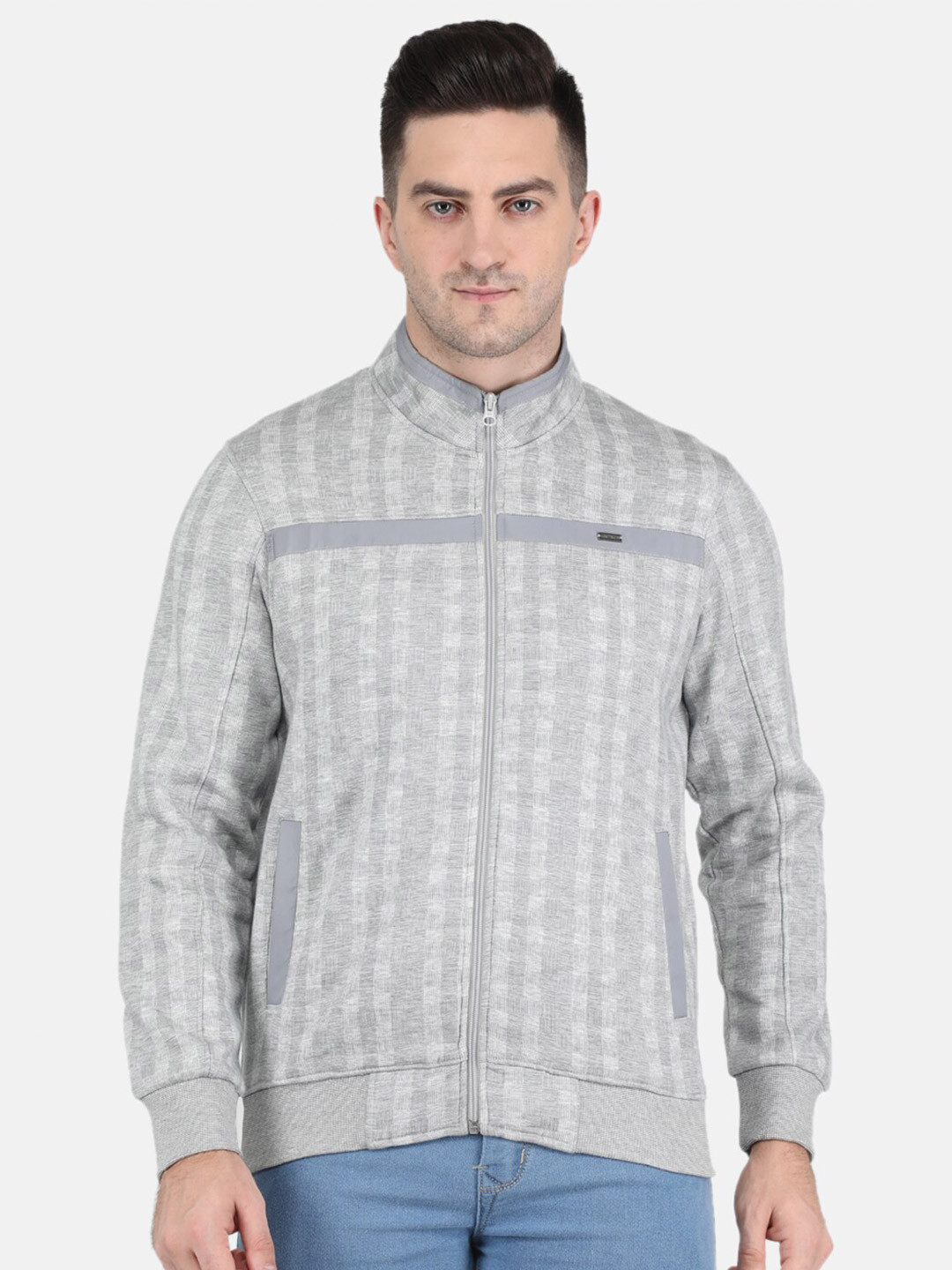 

Monte Carlo Men Plus Size Grey Cotton Sweatshirt