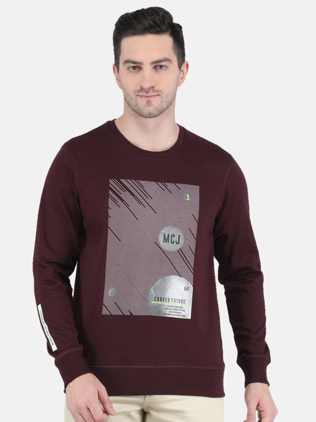 

Monte Carlo Men Maroon Printed Sweatshirt