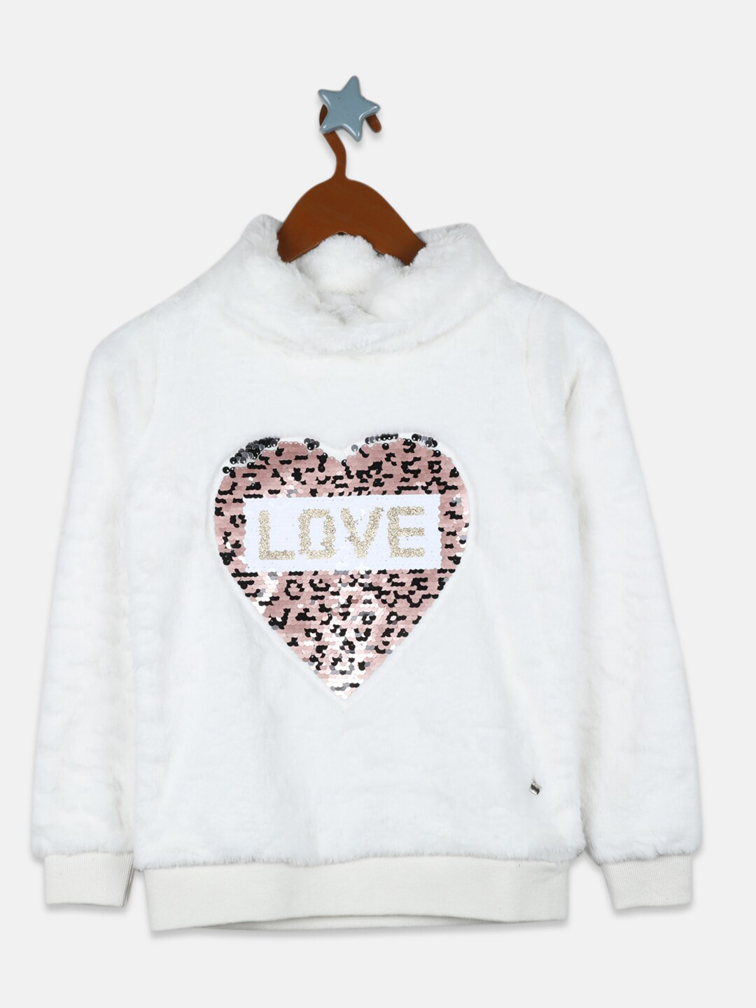 

Monte Carlo Girls White Printed Cotton Sweatshirt