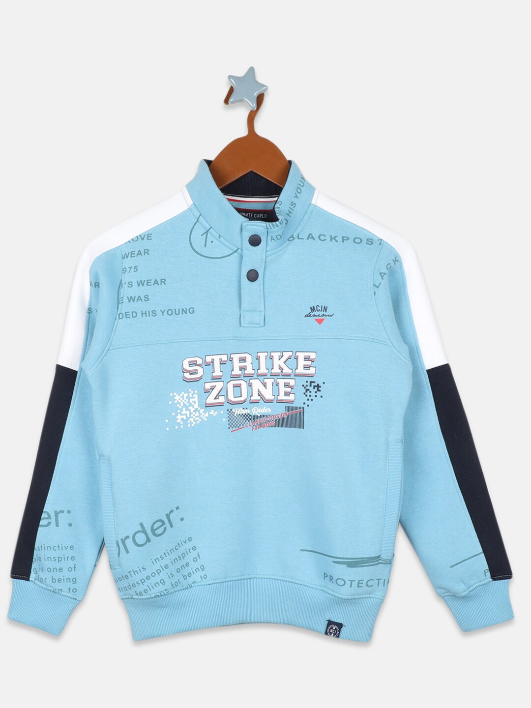 

Monte Carlo Boys Blue Printed Sweatshirt