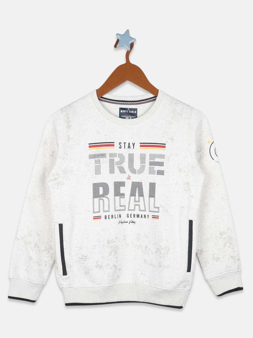 

Monte Carlo Boys Beige Printed Sweatshirt