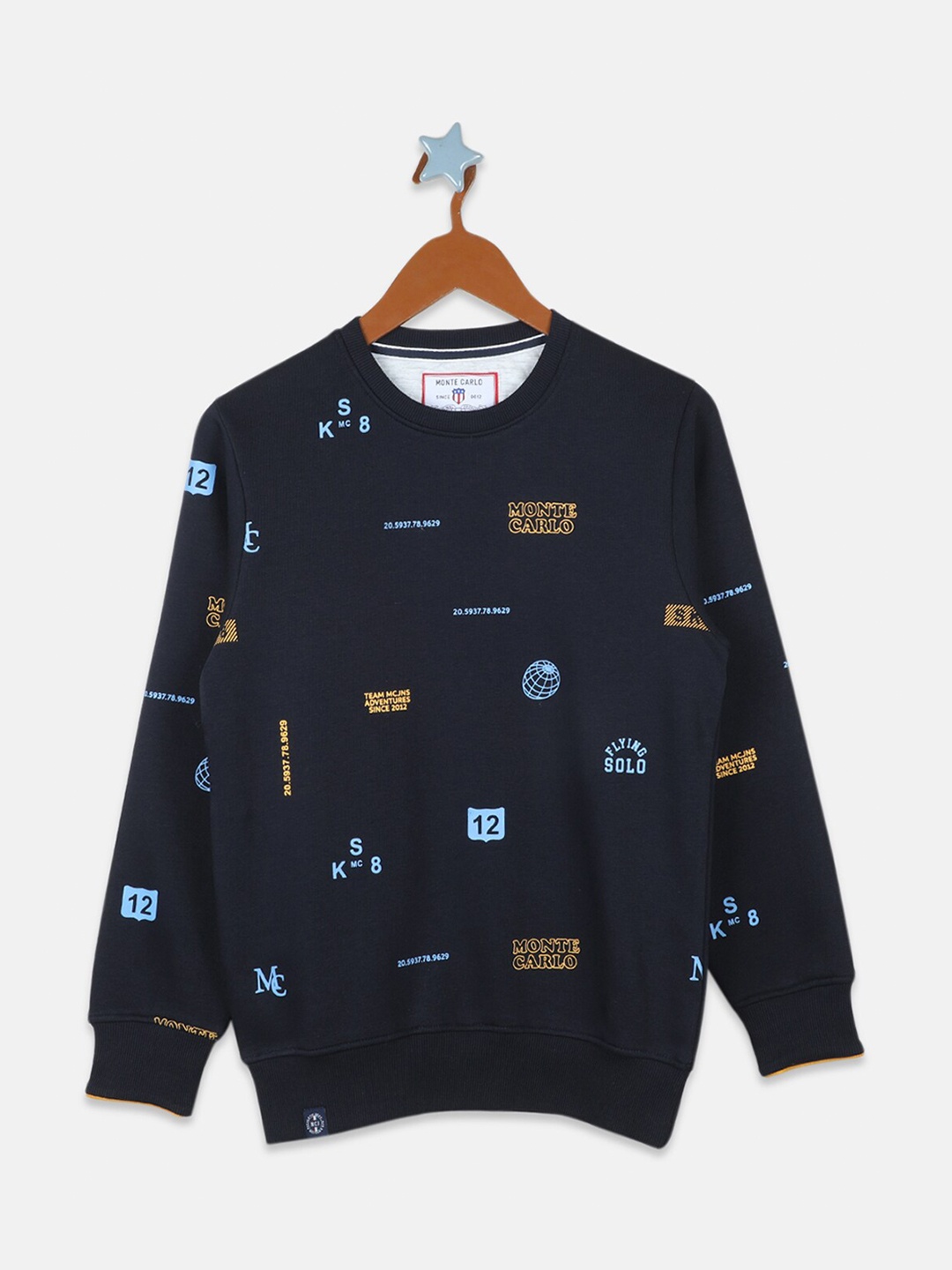 

Monte Carlo Boys Navy Blue Printed Sweatshirt