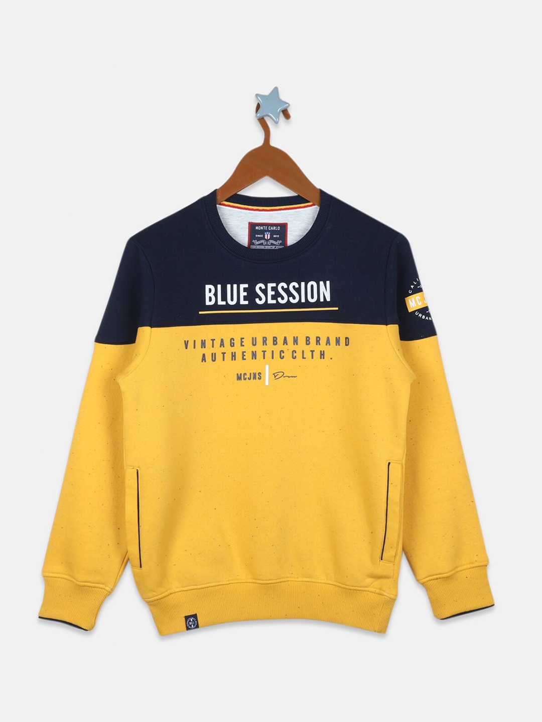 

Monte Carlo Boys Mustard Colourblocked Sweatshirt