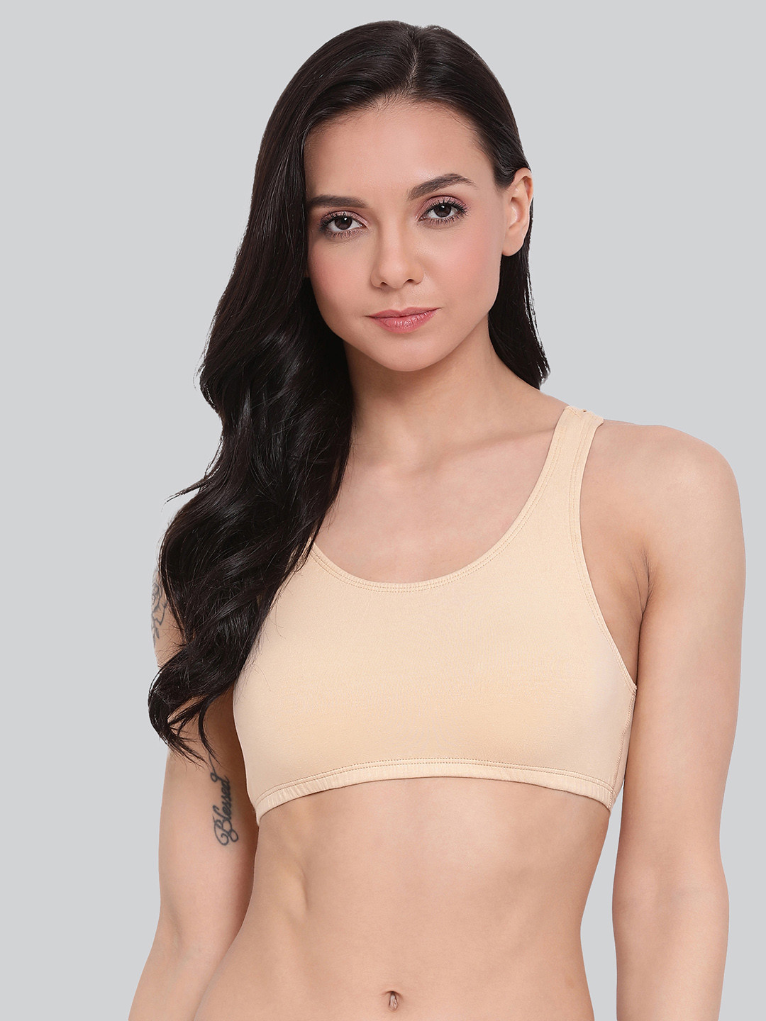 

LYRA Beige Cotton Underwired Lightly Padded Sports Bra LYRA_BRA_541_SKN_XL_1PC