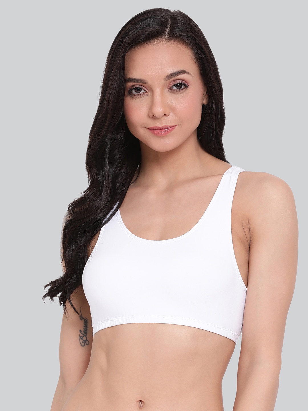 

LYRA White Underwired Lightly Padded Cotton Bra