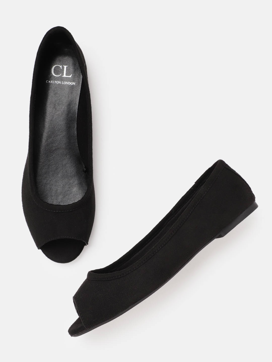 

Carlton London Women Black Solid Ballerinas