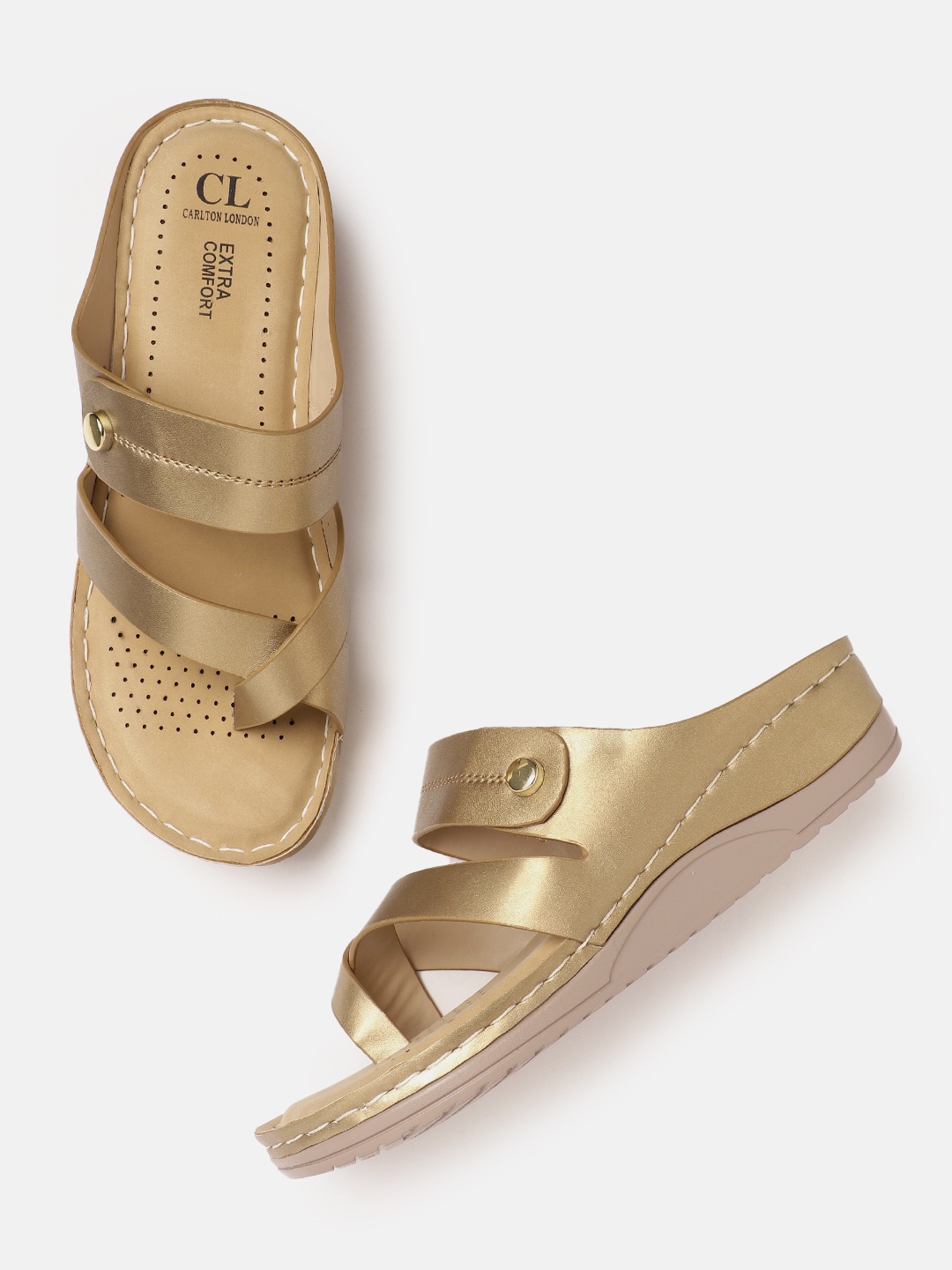 

Carlton London Women Comfort Heels, Gold