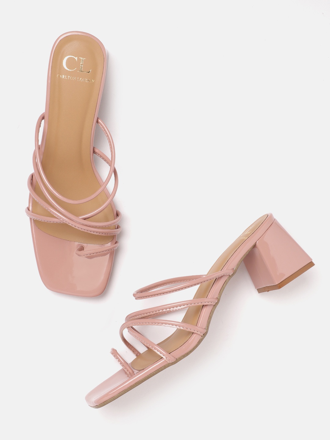 

Carlton London Women Pink Solid Block Heel Sandals