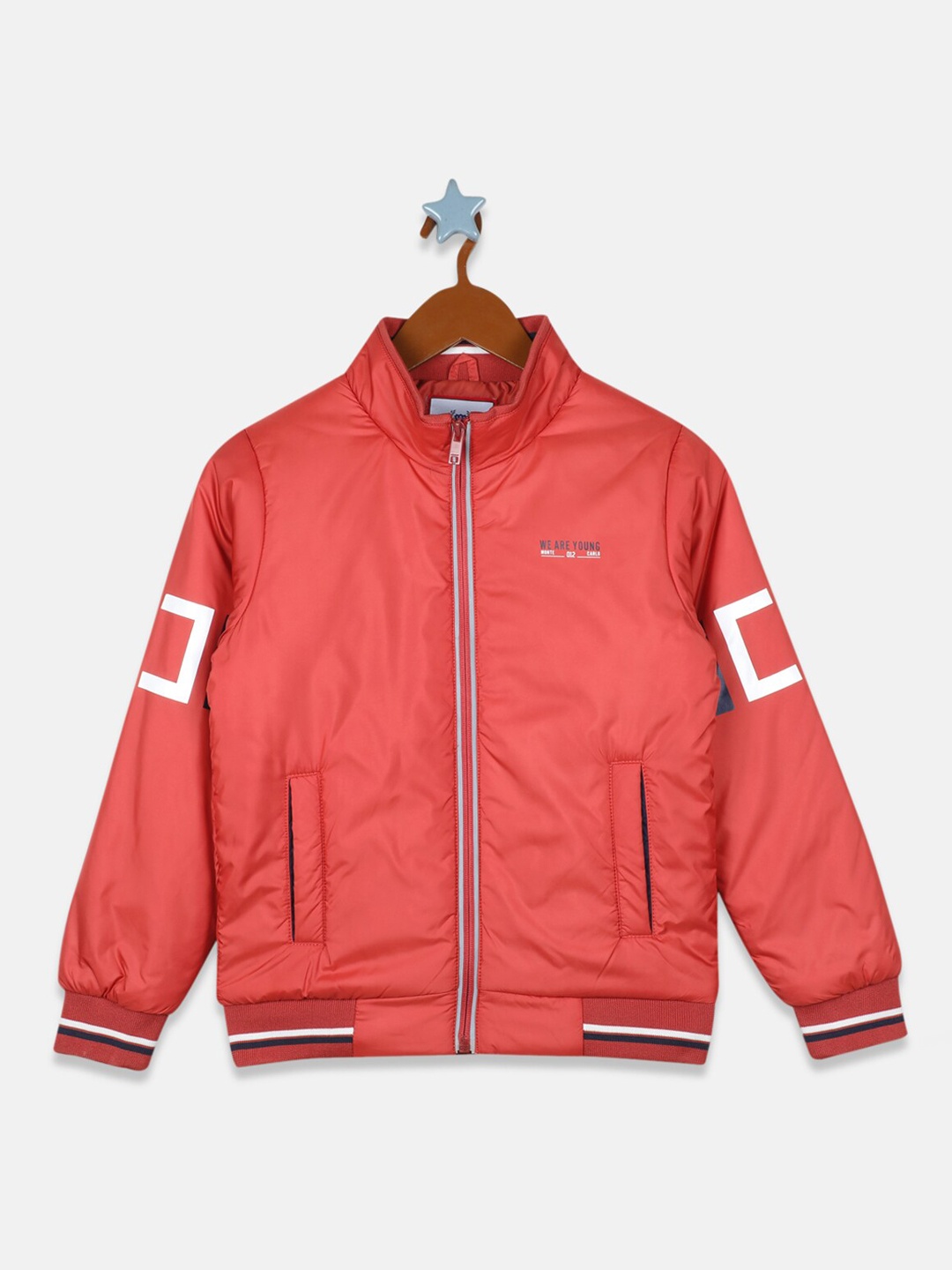 

Monte Carlo Boys Rust White Bomber Jacket