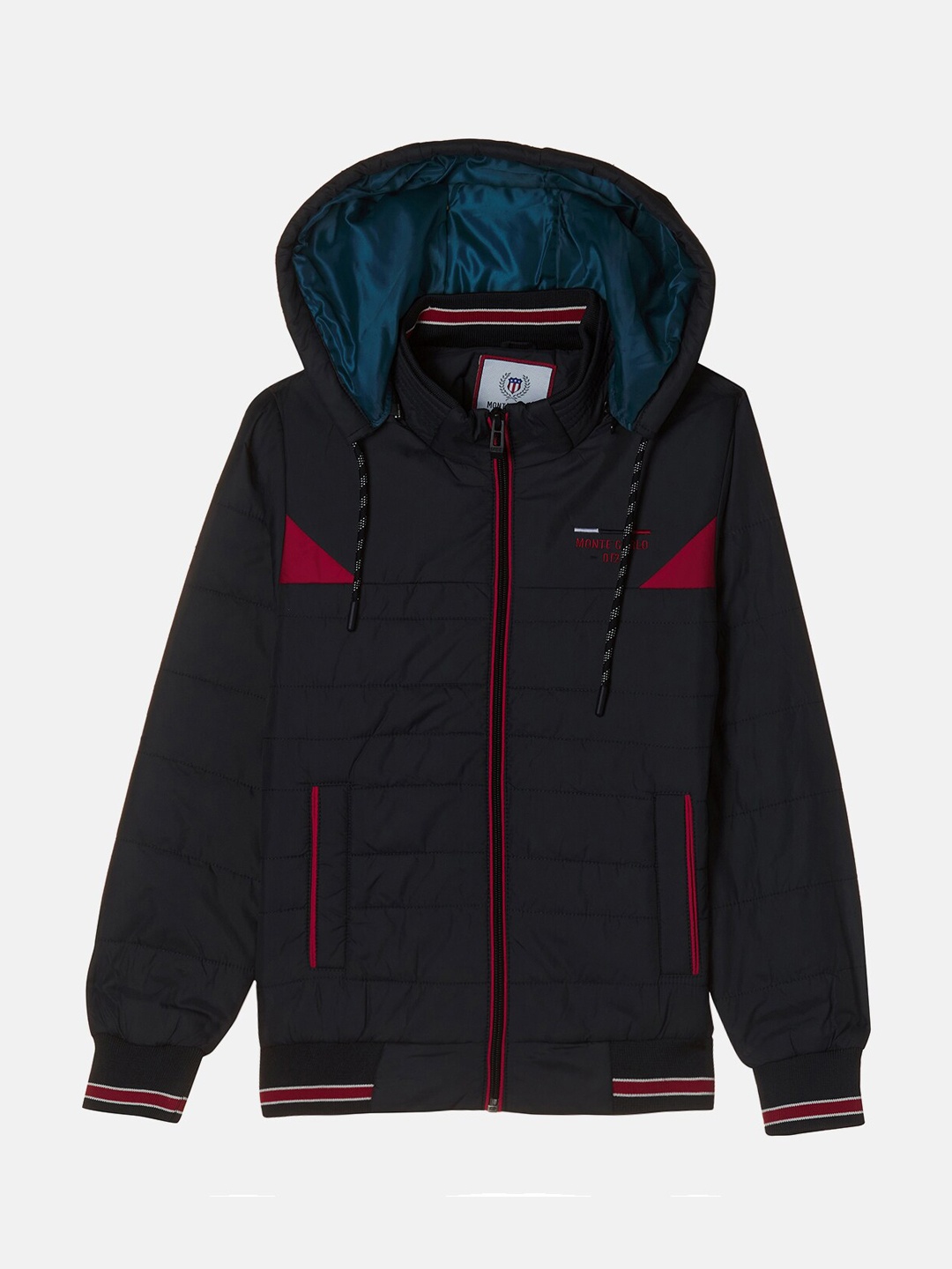 

Monte Carlo Boys Navy Blue Red Longline Varsity Jacket