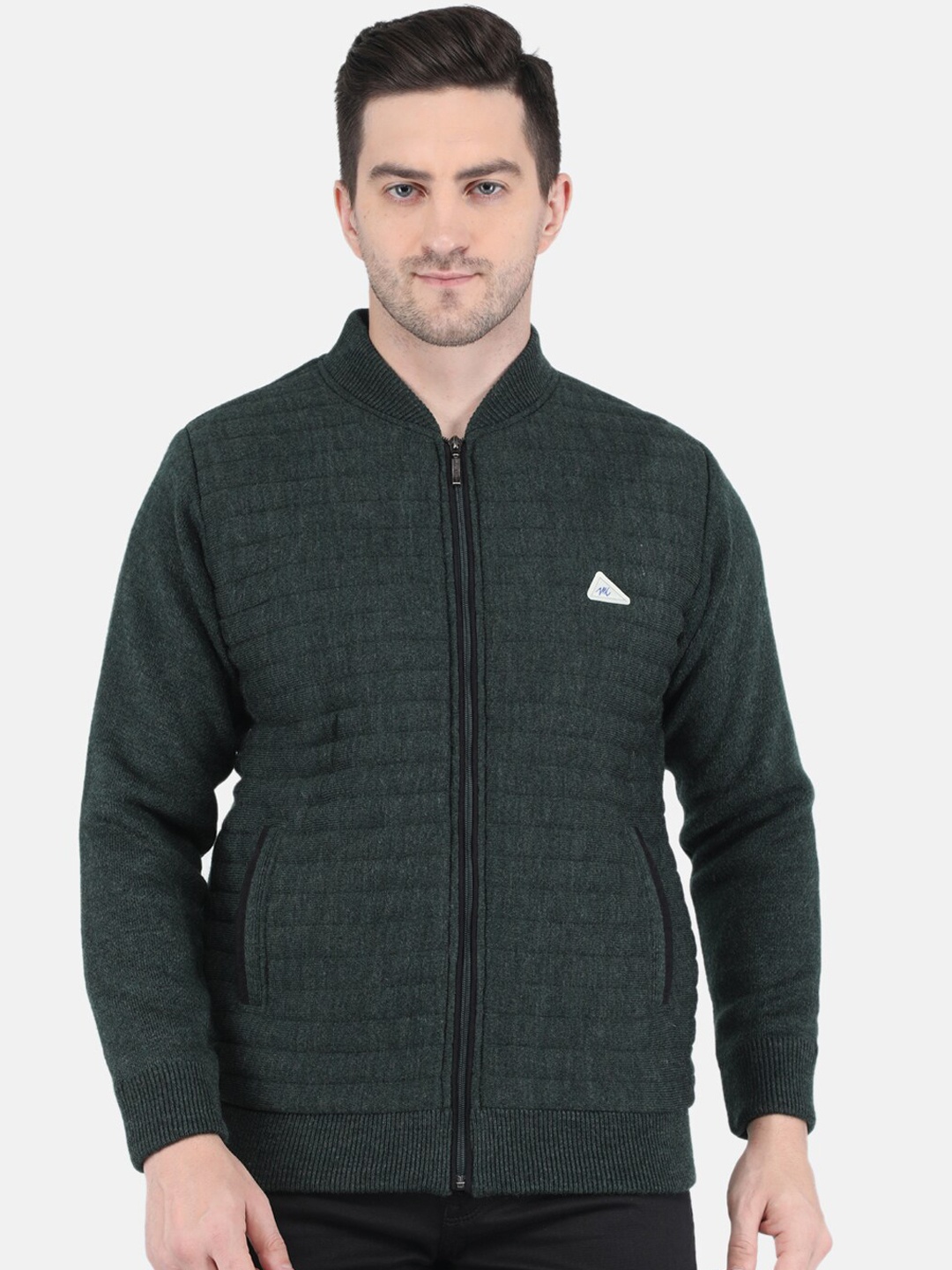 

Monte Carlo Men Green Geometric Tailored Jacket