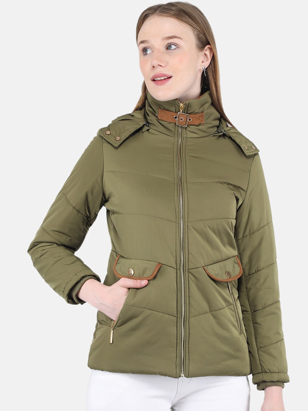 

Monte Carlo Women Green Longline Padded Jacket