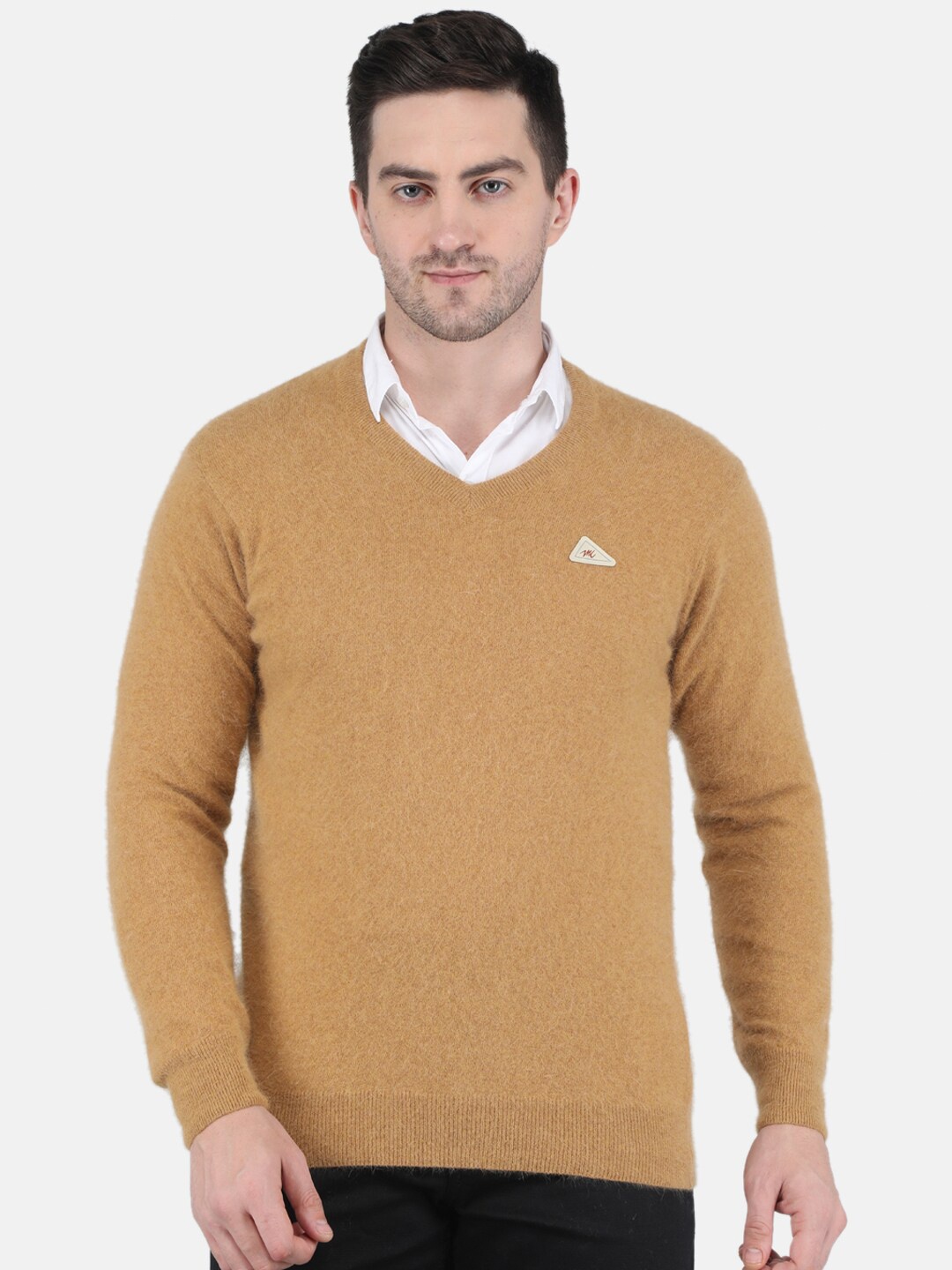 

Monte Carlo Men Brown Solid Woolen Pullover