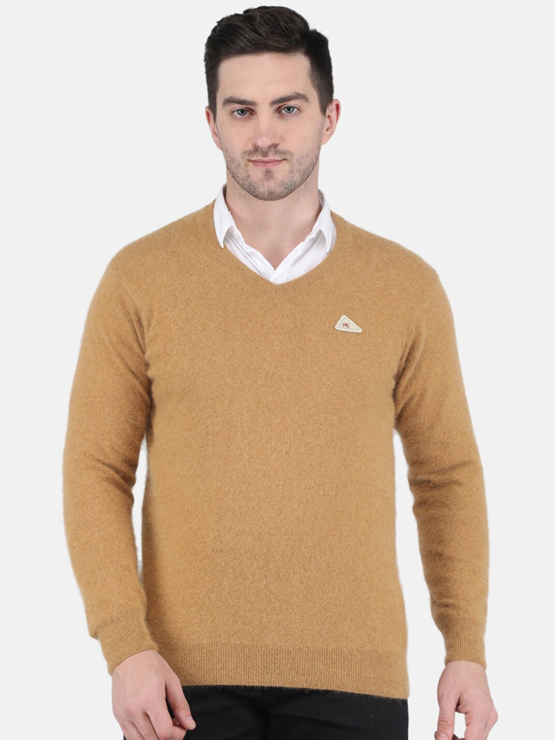 

Monte Carlo Men Brown Solid Woolen Pullover