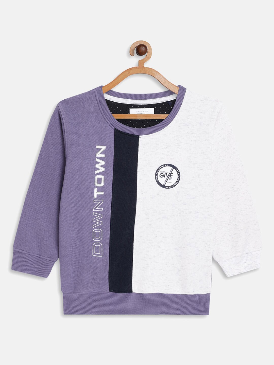 

Octave Boys Purple Colourblocked Sweatshirt