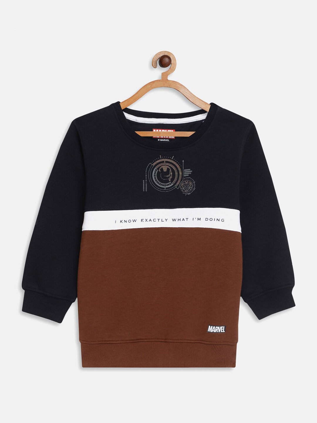 

Octave Boys Brown Colourblocked Fleece Sweatshirt