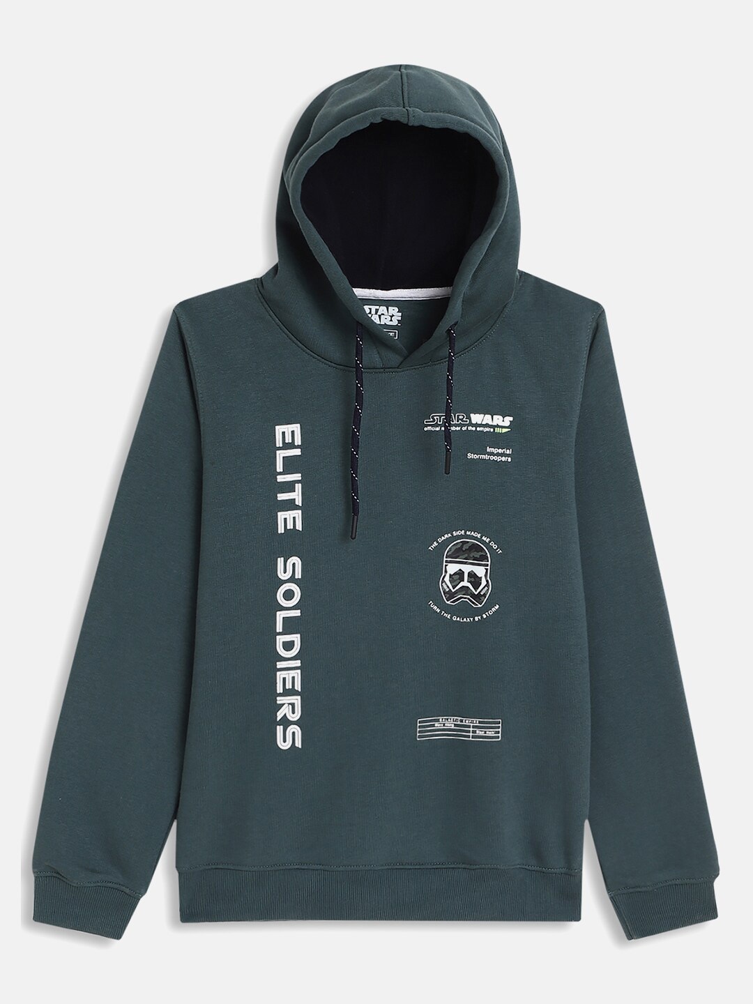 

Octave Boys Green Printed Hooded Fleece Sweatshirt