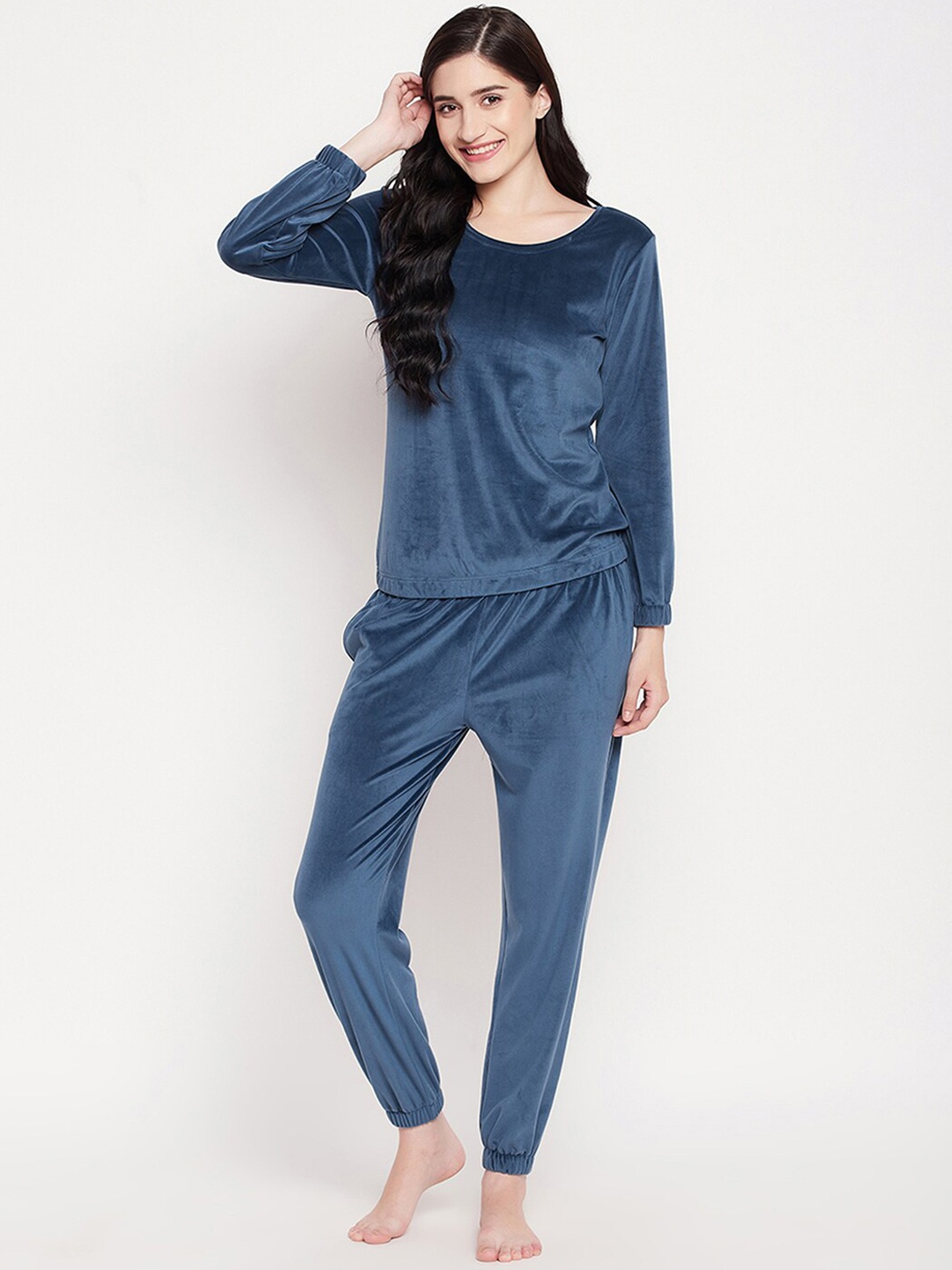 

Clovia Women Blue Night suit