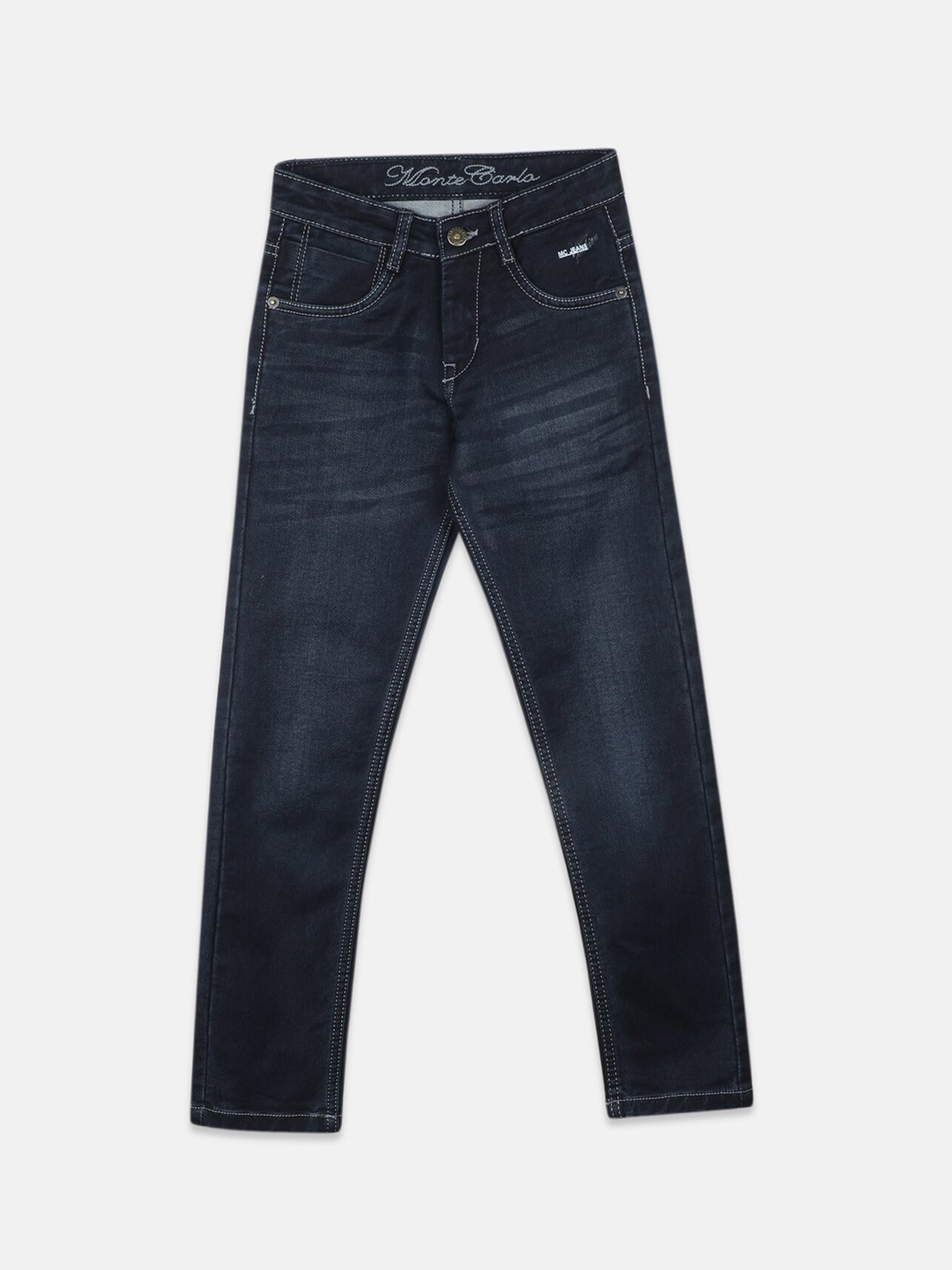 

Monte Carlo Boys Grey Slim Fit Light Fade Stretchable Jeans